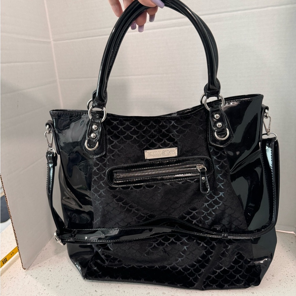 Killstar - Black Velvet Mermaid Tote Overnight
Bag Purse Handbag